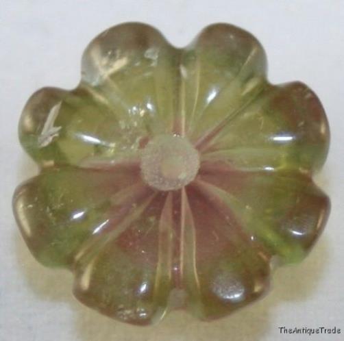 Watermelon Tourmaline 14mm gem carved flower 8.8ct tu10