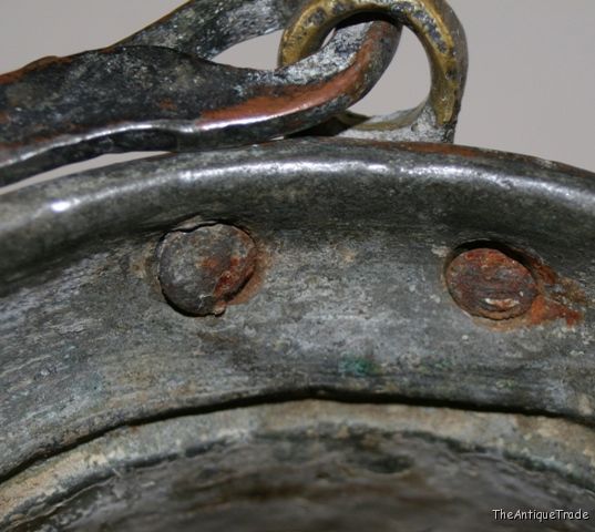 Antique Medieval Norse st Cooking Pot copper brass iron