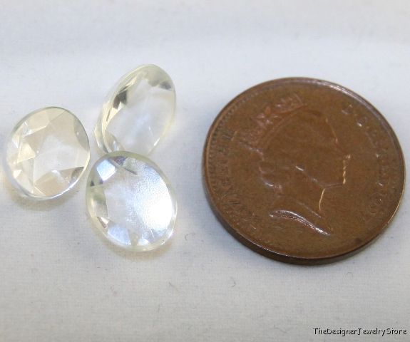 3x Natural crystal Quartz 8x10 gem oval 6.8ct qu13