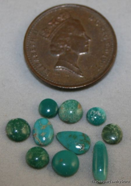 Natural Arizona Turquoise gem 10 freeform cabochons tq7