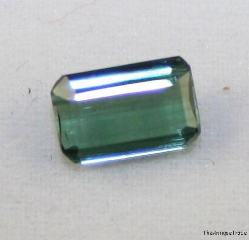 Natural green Tourmaline 5x7 faceted octagon 1ct tu13