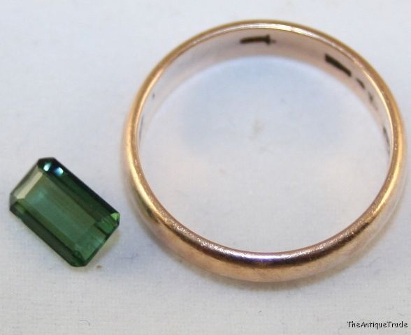 Natural green Tourmaline 5x7 faceted octagon 1ct tu13