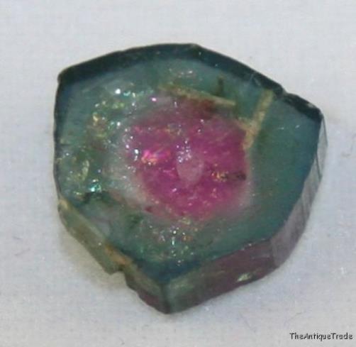 Watermelon Tourmaline 8x10 gemstone slice 2.2ct tu14