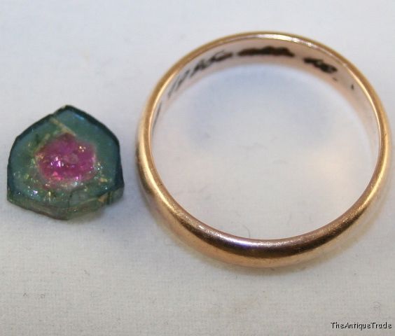 Watermelon Tourmaline 8x10 gemstone slice 2.2ct tu14