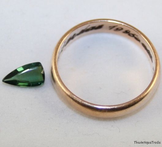 Natural green Tourmaline 4x8 faceted trillion 0.5ct tu15