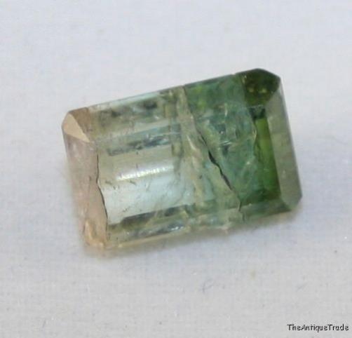 Natural green Tourmaline 6x10 faceted octagon 3ct tu17