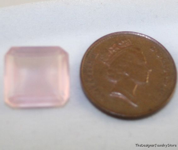 Natural Rose Quartz 12x13 octagon faceted 8.2ct qu18