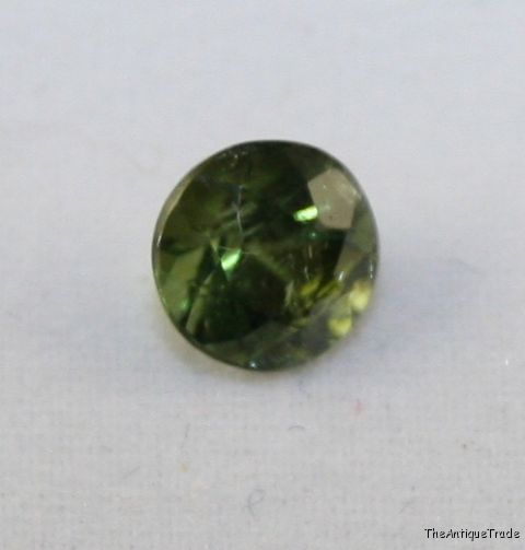Natural green Tourmaline 6.5mm faceted round 1ct tu18