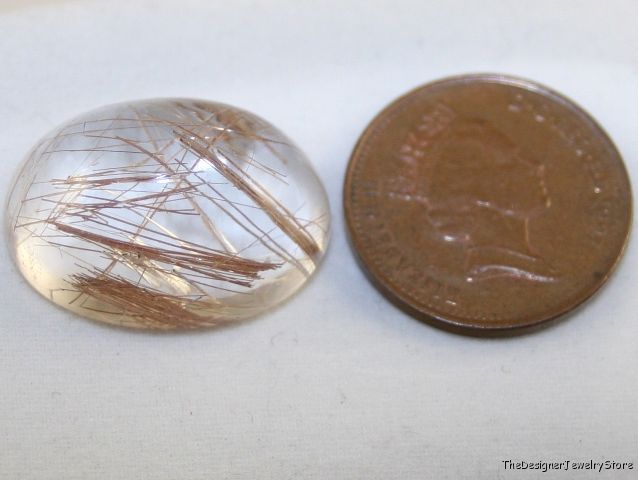 Natural Rutilated Quartz 16x23 oval cabochon 28.5ct q19