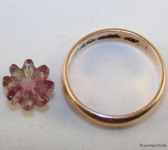 Watermelon Tourmaline 9mm gem carved flower 2.6ct tu19