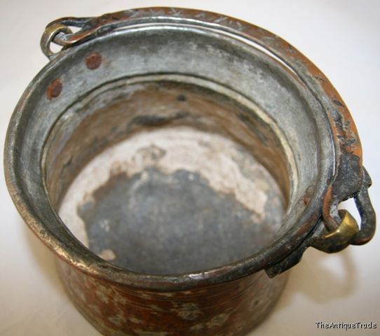 Antique Medieval Norse st Cooking Pot copper brass iron