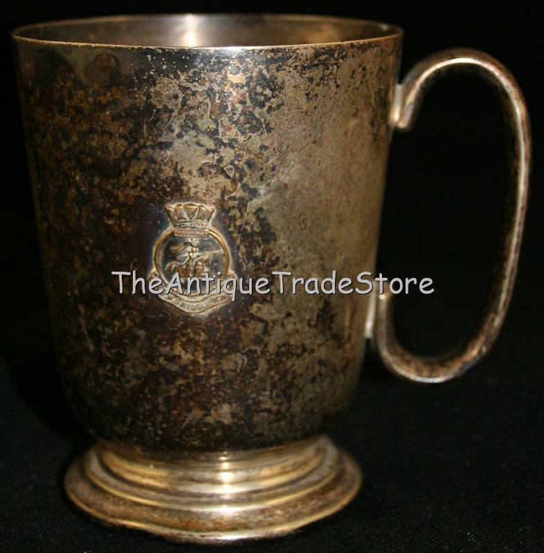 Vintage British silver plated beer Tankard mug
