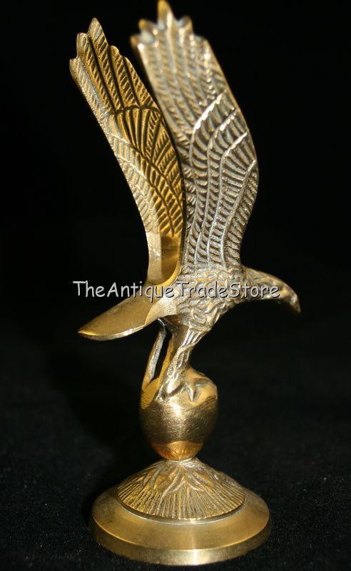 Vintage hot cast brass Falcon paperweight figurine