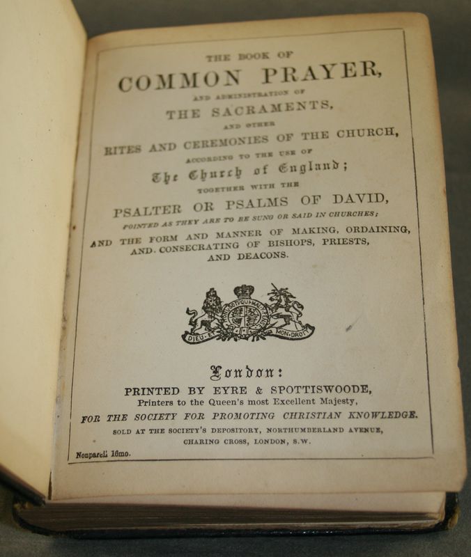 Antique Spottiswoode The Book of Common Prayer