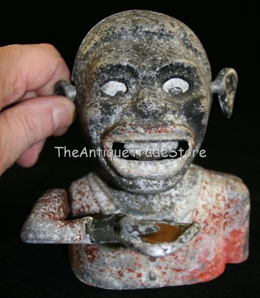 1945 Starkie aluminium Black Man money box made in England