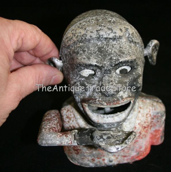 1945 Starkie aluminium Black Man money box made in England