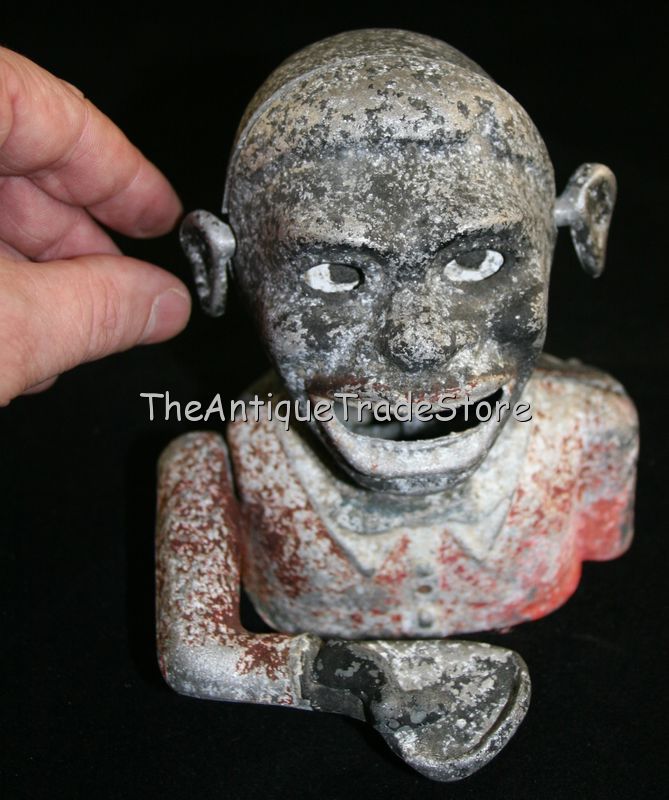 1945 Starkie aluminium Black Man money box made in England