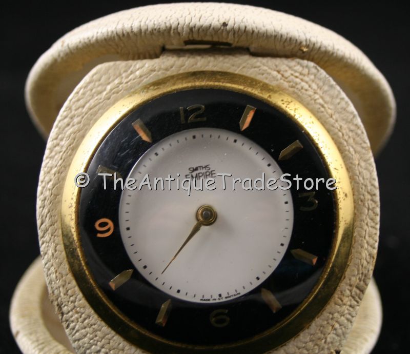 Vintage British Wind Up mechanical Smiths travel clock