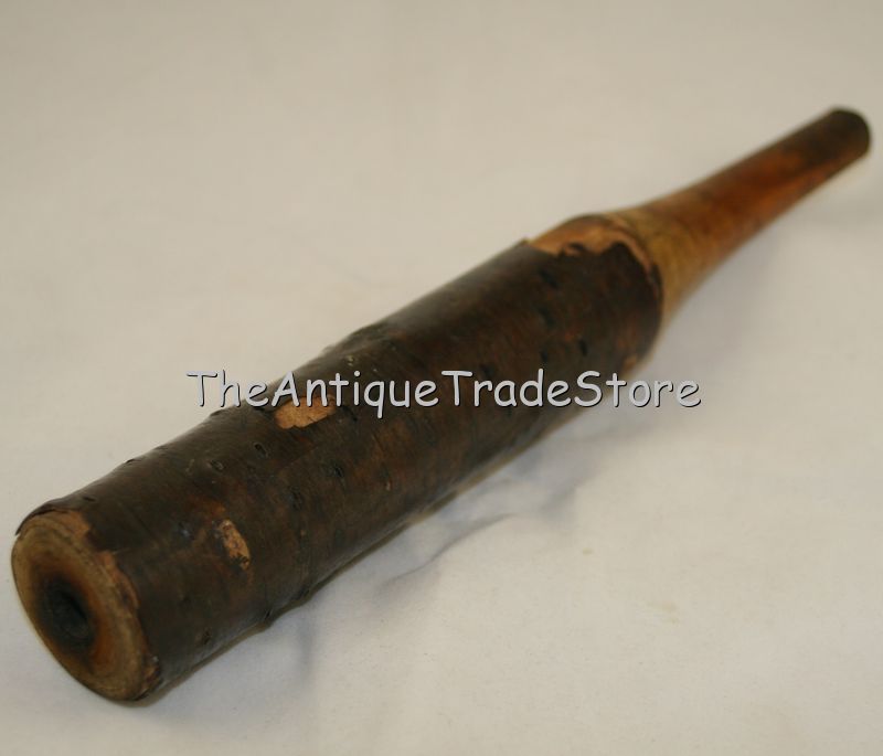 Antique wood carved tree trunk rustic Cigarette holder