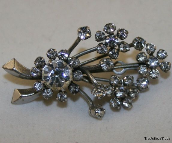 Vintage Art Deco Jewelry riveted pin brooch