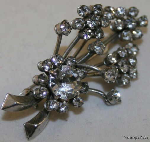 Vintage Art Deco Jewelry riveted pin brooch
