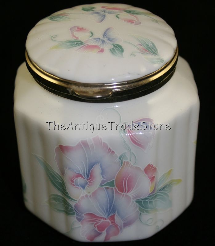 Antique British Aynsley trinket pot with hinged lid