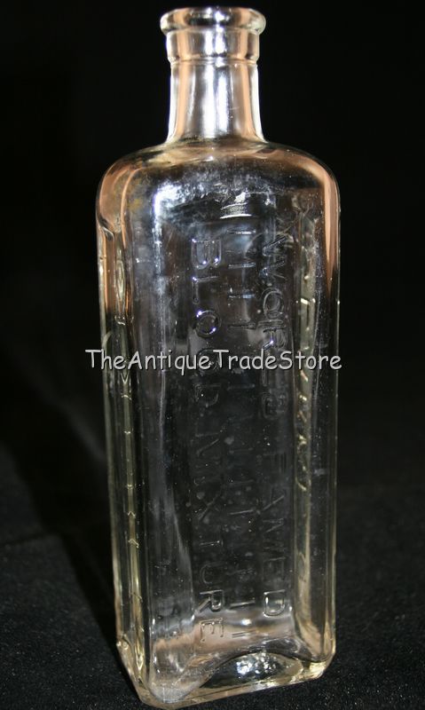 Antique British glass Medicine Blood mixture bottle