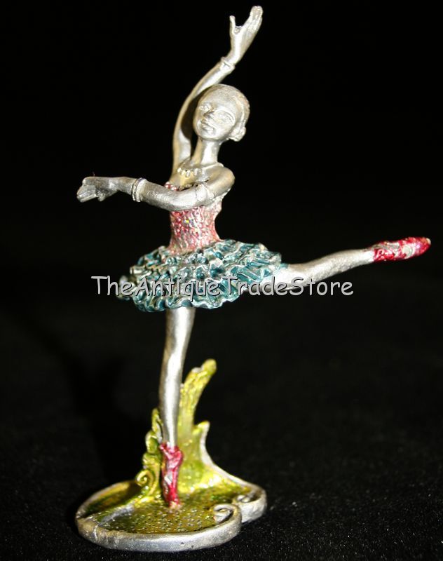 Vintage hot cast Tin metal toy Ballerina figurine