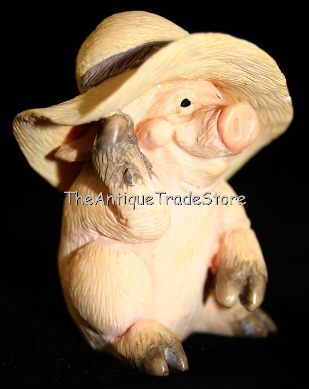 Hand made resin Piggin Poser figurine David Corbridge