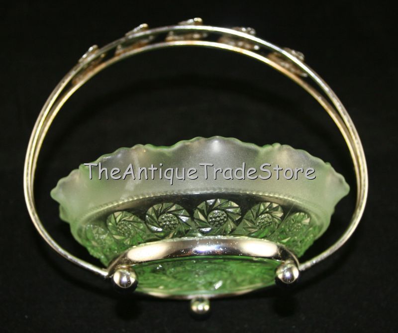 Art Deco Davidson glass Blackberry Prunt pattern bowl dish
