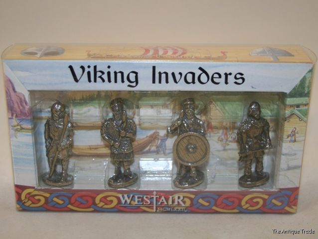 Timeline Tin Viking Invaders 4 model figures in box