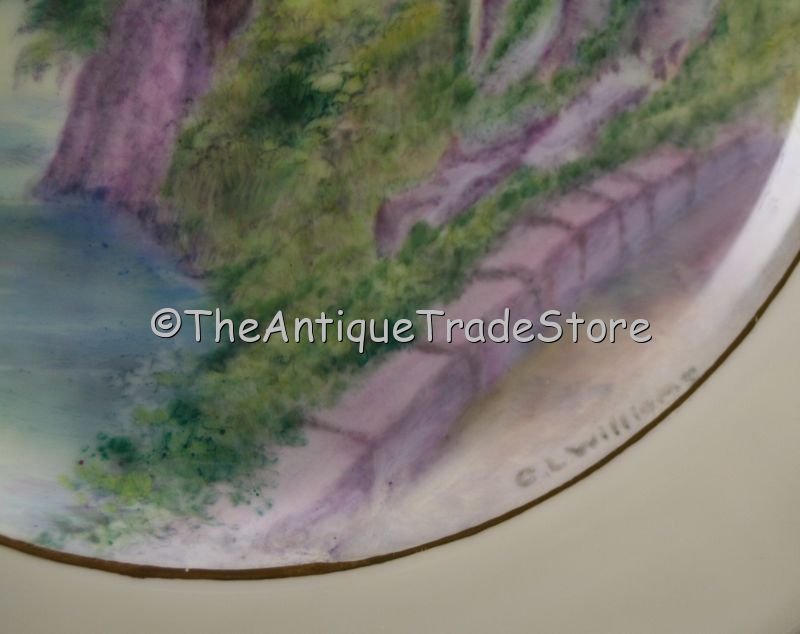 Hand painted art plate signed by artist  E L Williams