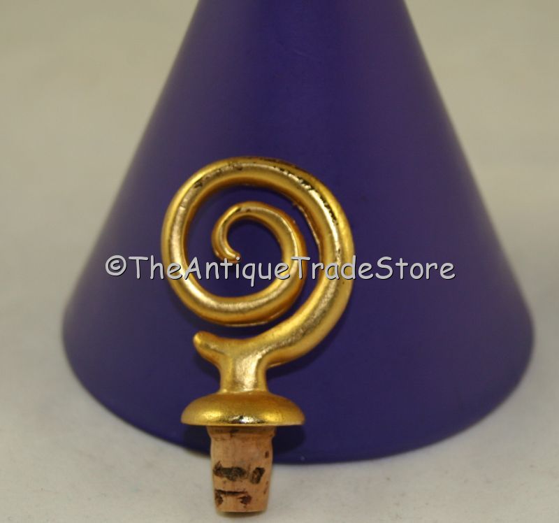 Modern art deco blue glass Perfume scent bottle