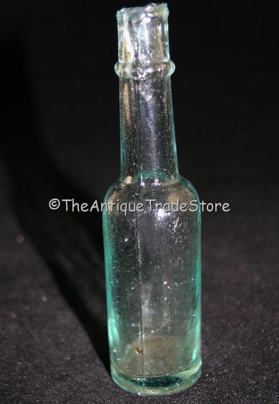 Antique British glass Sheared Lip bottle