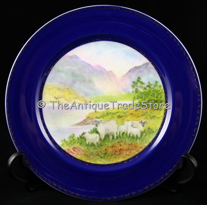 Hand painted art plate signed artist E L Williams