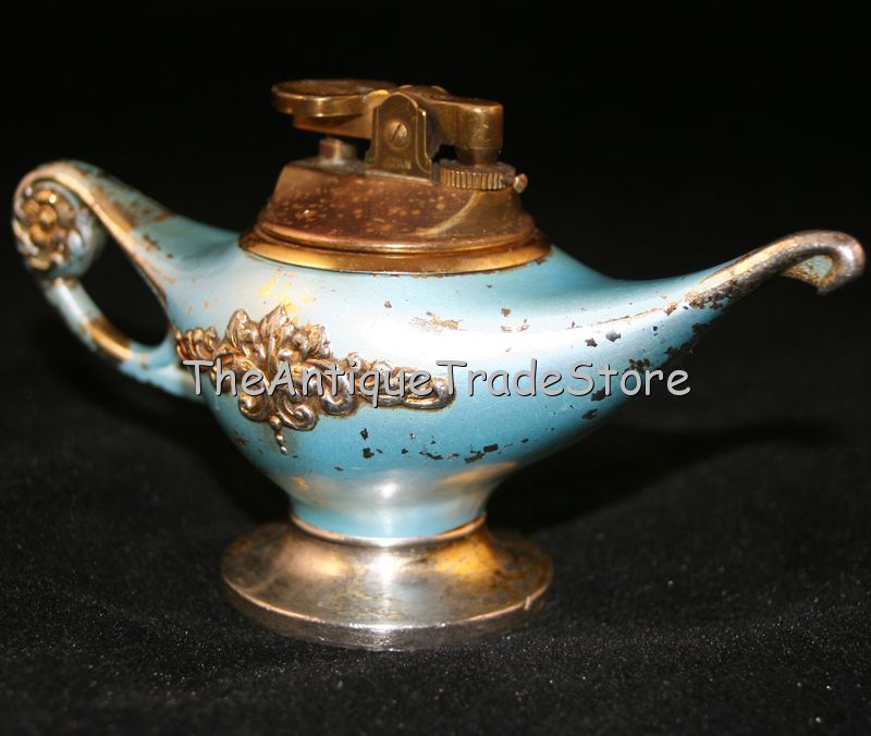 Vintage Japan made cast metal table top lighter