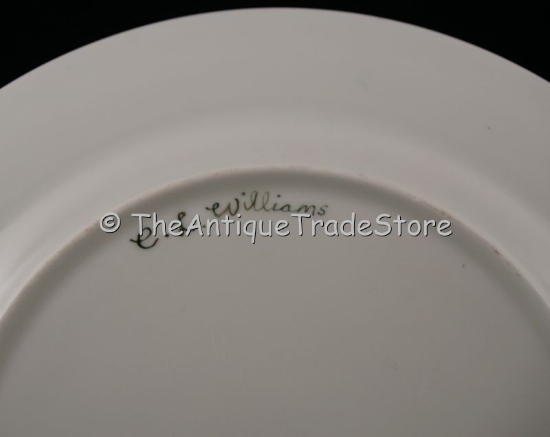 Hand painted art plate signed artist E L Williams