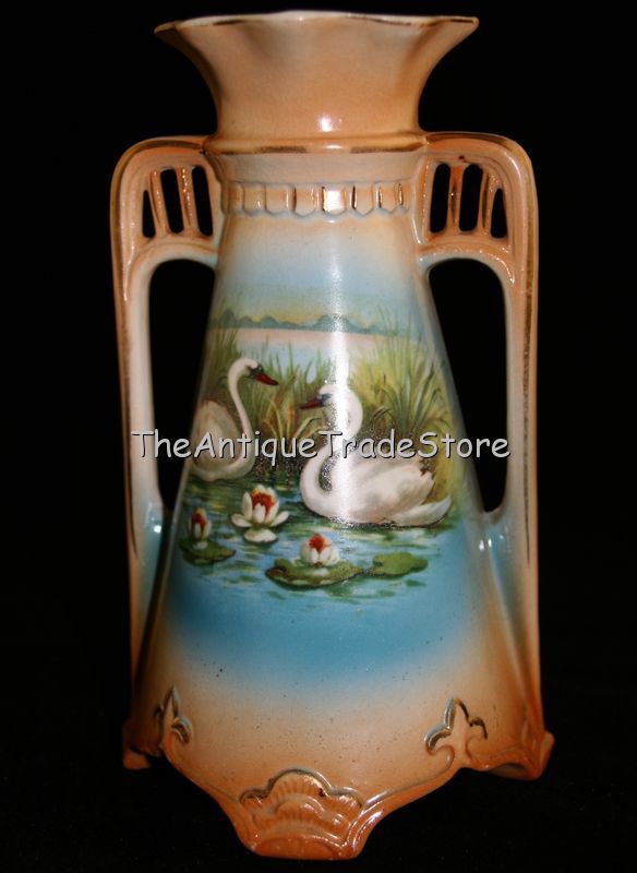 Antique Austria ceramic Art Deco style Vase