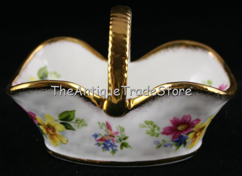 British porcelain basket miniature Sheer Elegance