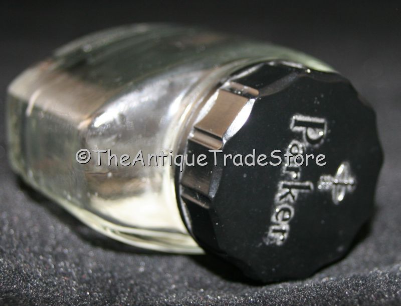 Vintage 70s glass British Parker black ink bottle