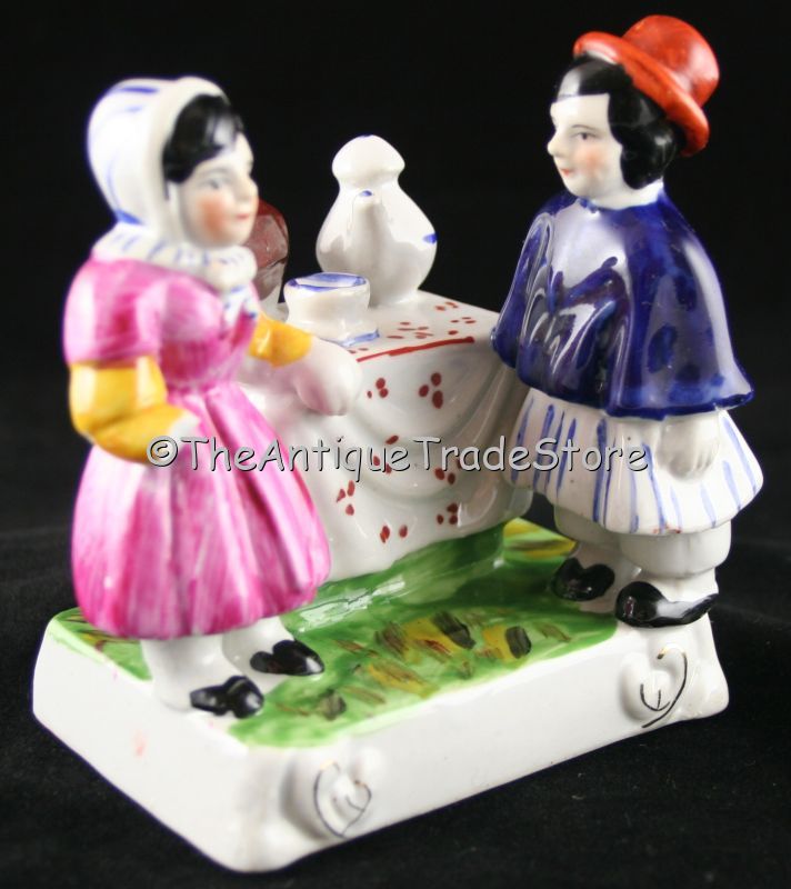 Antique Victorian 1885 British porcelain figurine group