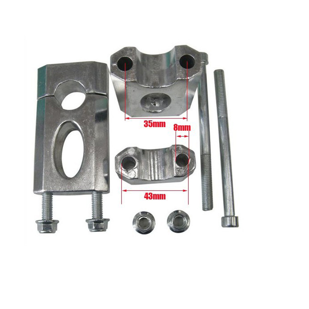 New HANDLE BAR CLAMPS RISER XR50 XR CRF50 50 CL01 Silver XQ eBay