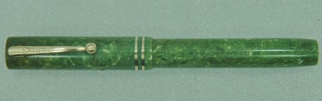 1928 Sheaffer Oversize White Dot Jade Green Fountain Pen