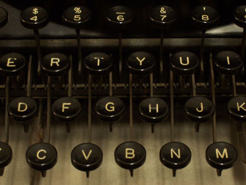 1930s Portable Underwood Noiseless Typewriter Keys Close Up