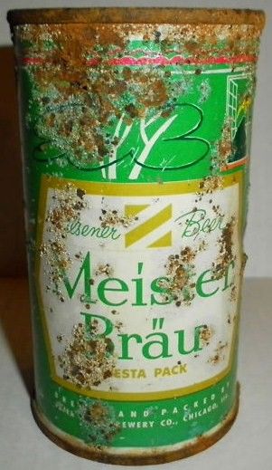 1954 Fiesta Series Meister Brau Beer Flat Top Can
