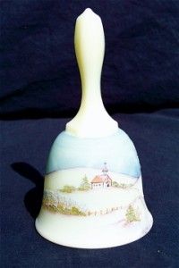 Fenton Princess House Signed Custard Glass Bell 1980