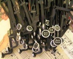 L.C Smith Corona Typewriter Keys with Stems