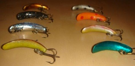 Lot of 8 Vintage Helin F5 Flatfish Fly Rod Lures Lot of 8 Vintage Helin F5 Flatfish Fly Rod Lures