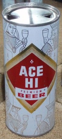 Ace Hi Premium Beer Flat Top Can Graphic Poker Chicago