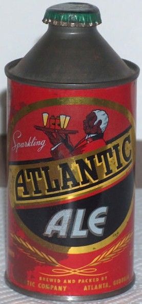 Atlantic Ale Cone Top Beer Can with Cap